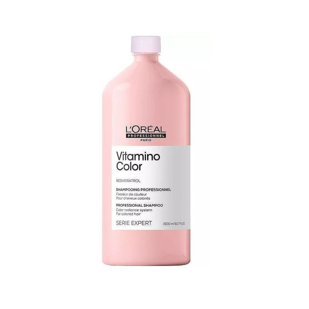 Шампунь для блеска окрашенных волос 1500 мл L'Oreal Vitamino color ...