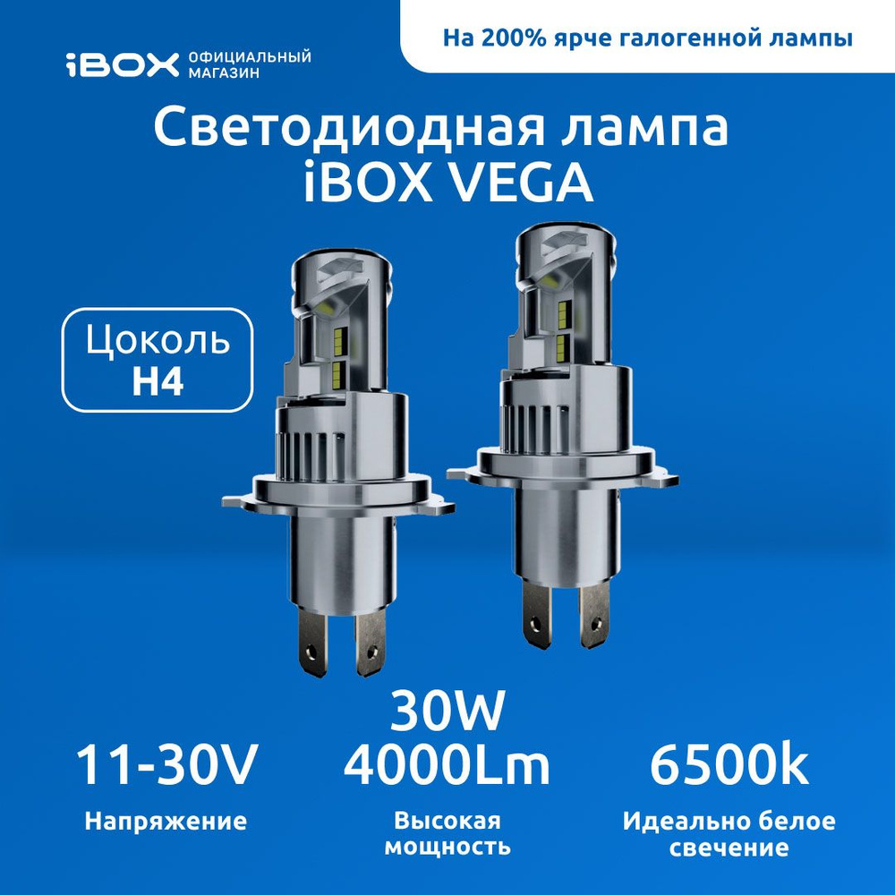 Лампа автомобильная iBOX 12В/24В, 2 шт. купить по низкой цене с доставкой в  интернет-магазине OZON (1191371732)