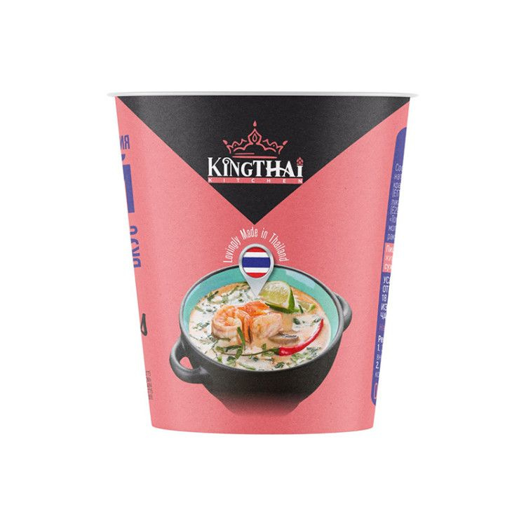 Kingthai Kitchen Крем-суп быстрого приготовления Сливочный Том Ям, стакан 35 г  #1