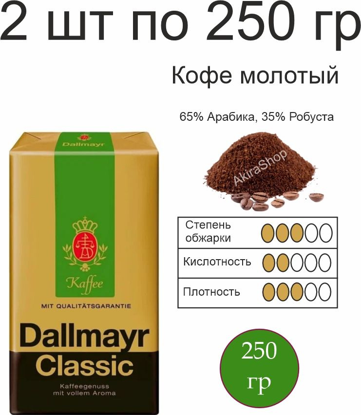 2 шт. Кофе молотый Dallmayr Classic, 250 гр (500 гр) #1