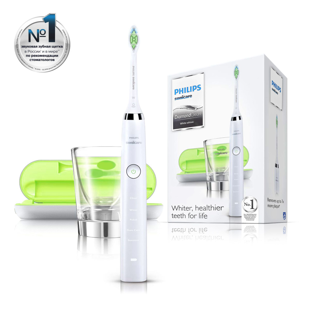 Электрическая зубная щетка Philips Sonicare DiamondClean, белый #1