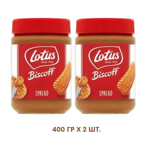 Lotus Biscoff Паста бисквитная карамелизированная 400 гр х 2 шт.  #1