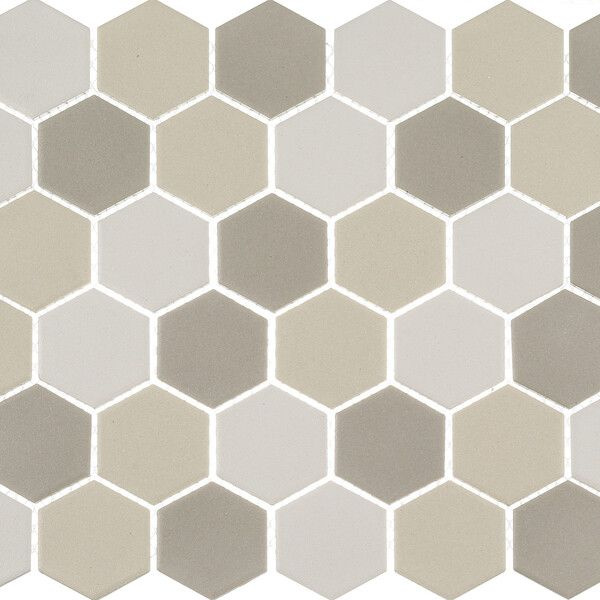 Мозаика Starmosaic Hexagon small LB Mix Antid бежевая керамическая 32,5х28 см  #1