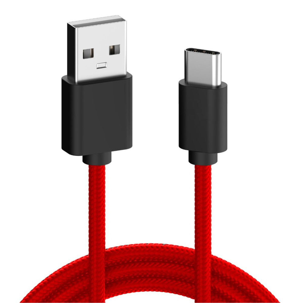 Кабель USB 2.0, USB Type-C MAX REVOLUTION Type c nylon red - купить по  низкой цене в интернет-магазине OZON (425608477)