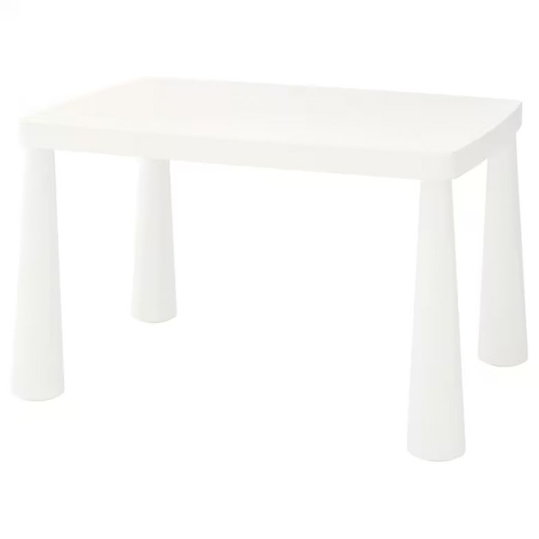 MAMMUT ИКЕА МАММУТ Детский стол, для дома и улицы, белый, 77x55 см  #1