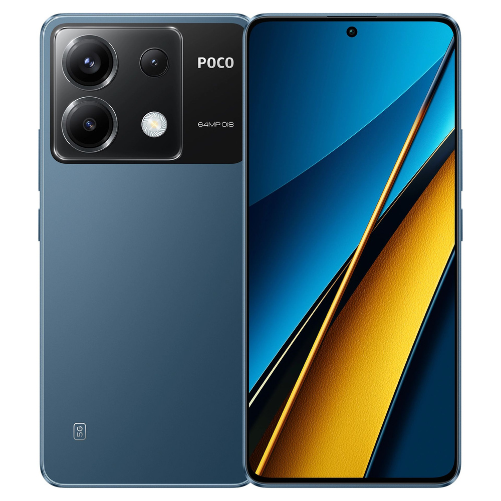 Смартфон Poco X6 5G, 512 GB, Blue (23122PCD1G) - купить по выгодной цене в  интернет-магазине OZON (1428656661)