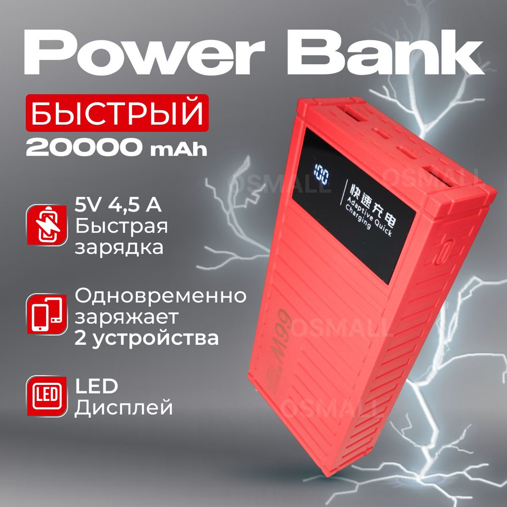 Внешний аккумулятор (Power Bank) Повербанк1 - купить по выгодным ценам в  интернет-магазине OZON (1416456727)