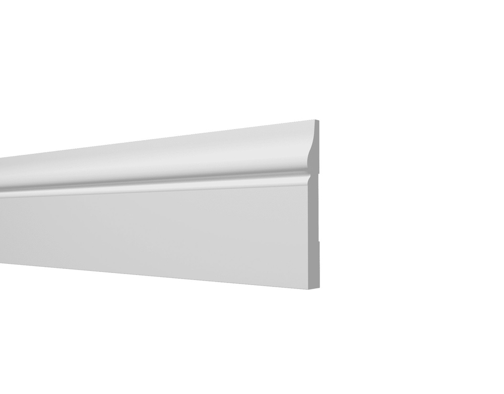 Плинтус напольный ударопрочный влагостойкий под покраску Decor-Dizayn DD48 1.2х200 см цвет белый  #1