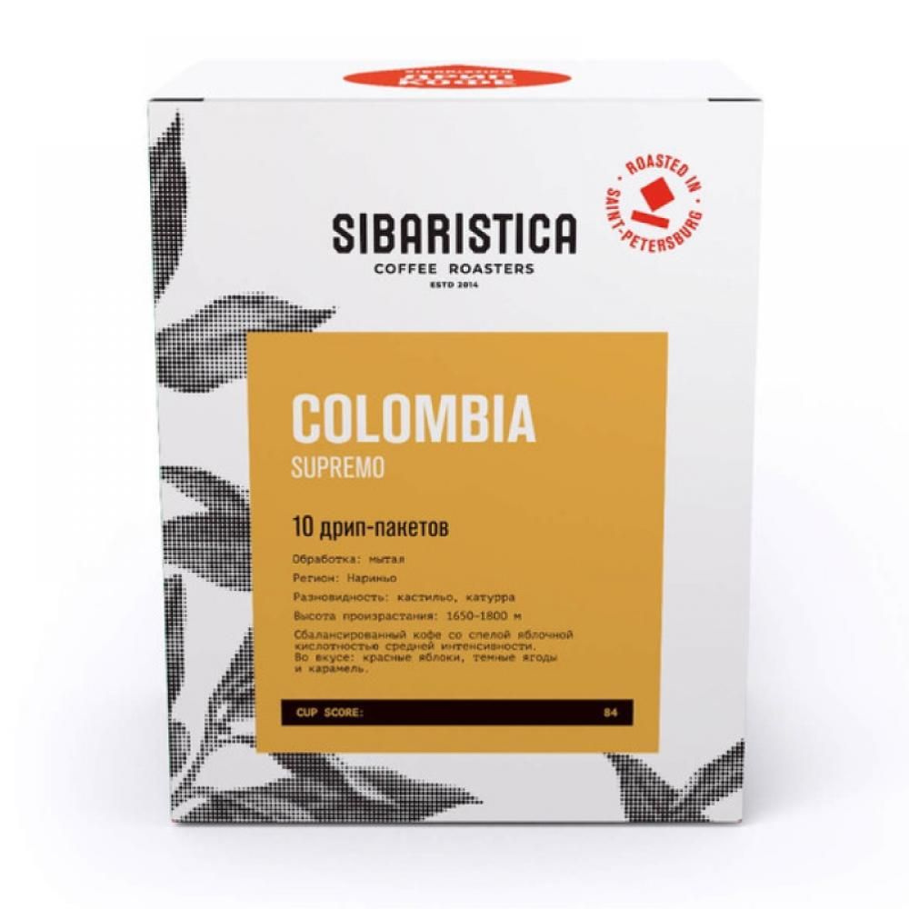 Кофе молотый в дрип-пакете Colombia Sibaristica, 10х10 гр #1