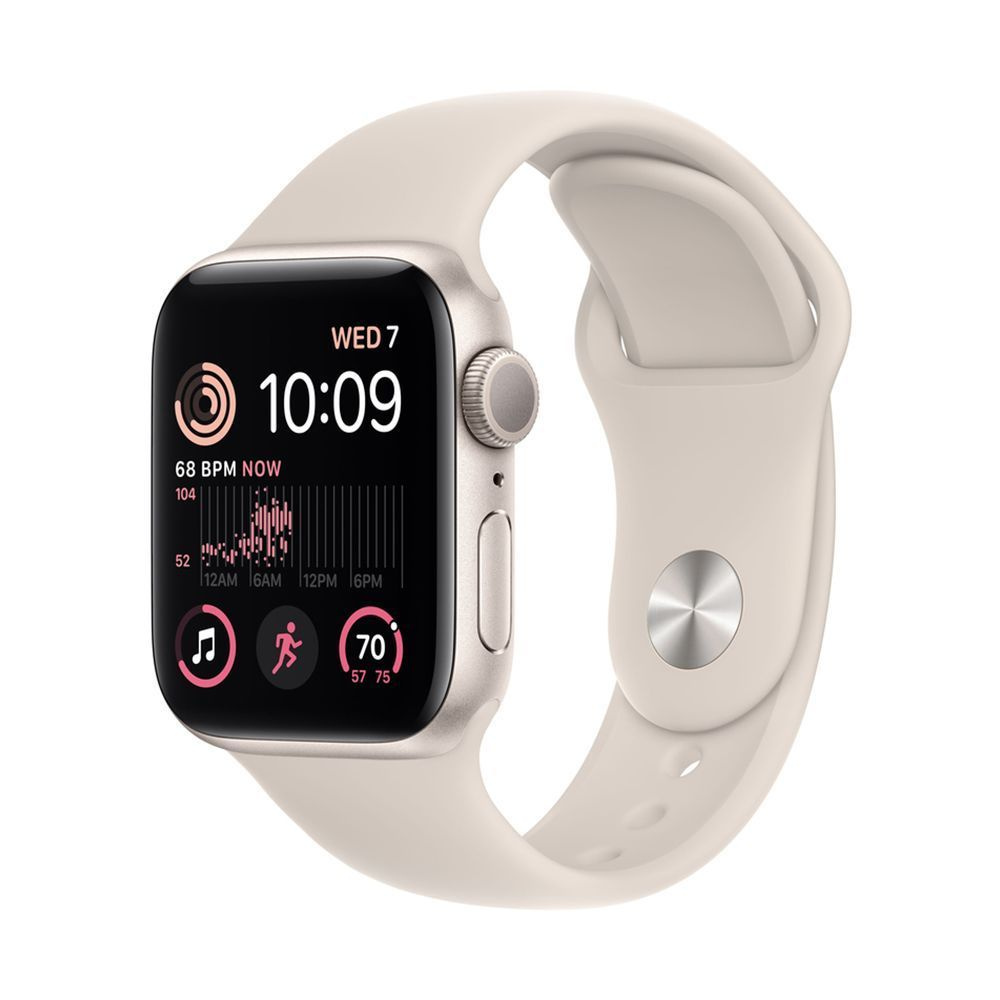 Умные часы Apple Watch SE Gen 2 2023 44 мм, Сияющая звезда, Размер M/L, Sport Band  #1