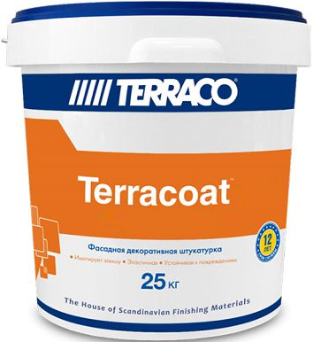 Декоративная Штукатурка Шагрень Terraco Terracoat Fine 25кг Мелкозернистая для Внутренних Работ / Террако #1