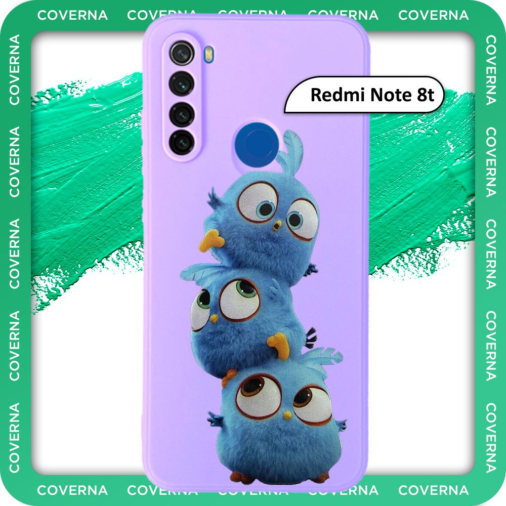 Чехол силиконовый с рисунком Angry Birds на Xiaomi Redmi Note 8t, для Редми  Нот 8T - купить с доставкой по выгодным ценам в интернет-магазине OZON  (1446738169)