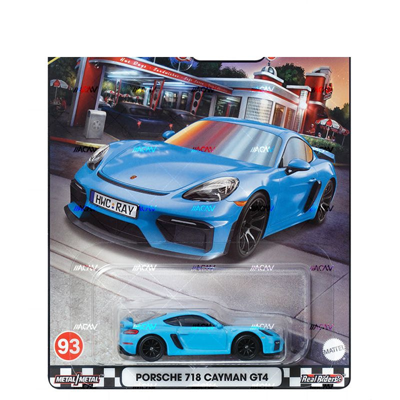 Машинка Mattel 1/64 BOULEVARD PORSCHE 718 CAYMAN GT4 GJT68-93 Model Toy ...