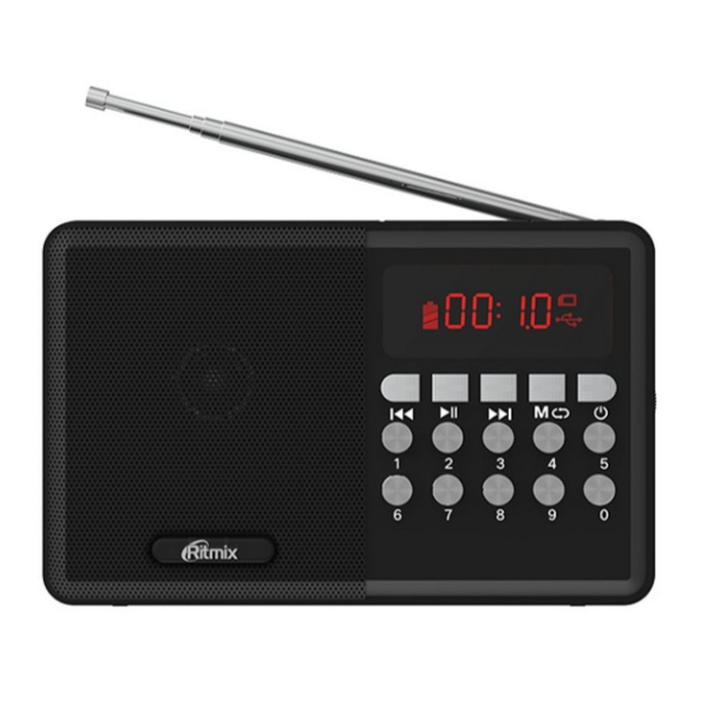 Радиоприемник Ritmix RPR-001 +MP3 плеер (черный) #1