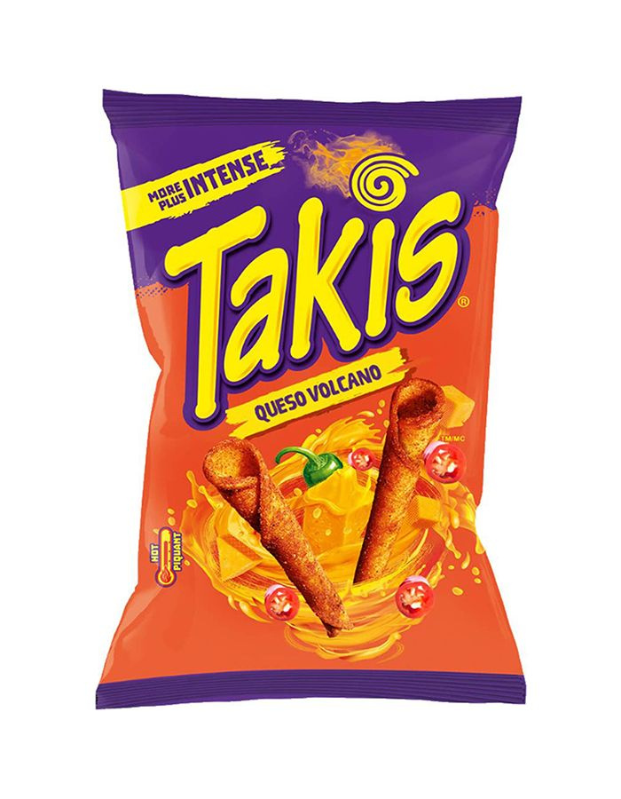 Кукурузные чипсы Takis Queso Volcano Острый сыр, 100 гр #1