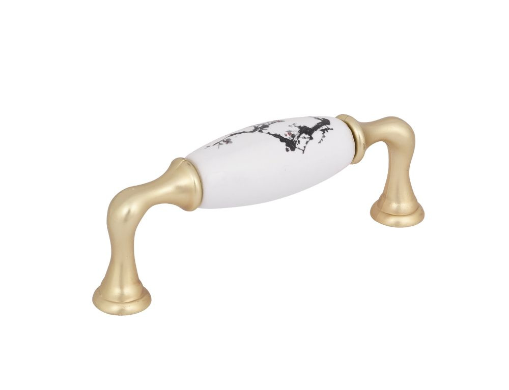 Ручка-скоба мебельная Casalingo ЦАМ 96 мм цвет матовое золото  #1