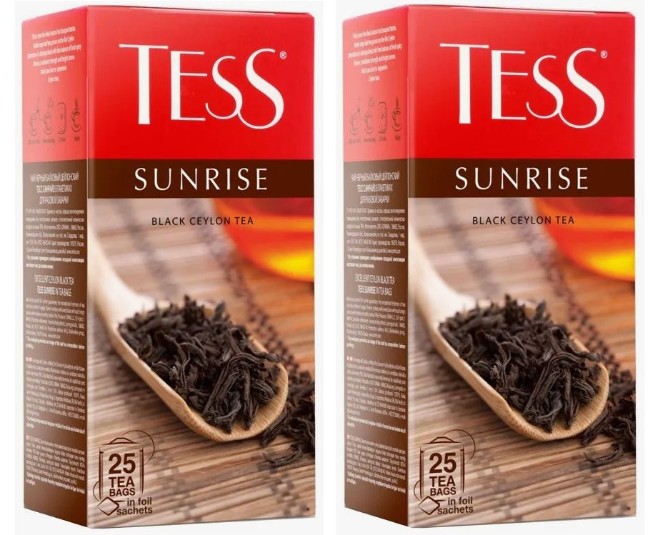 Чай черный Tess Sunrise, 25 пак - 2 штуки #1