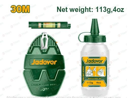JDHX1630 Шнур разметочный (30 м) с уровнем (порошек в комплекте) JADEVER  #1