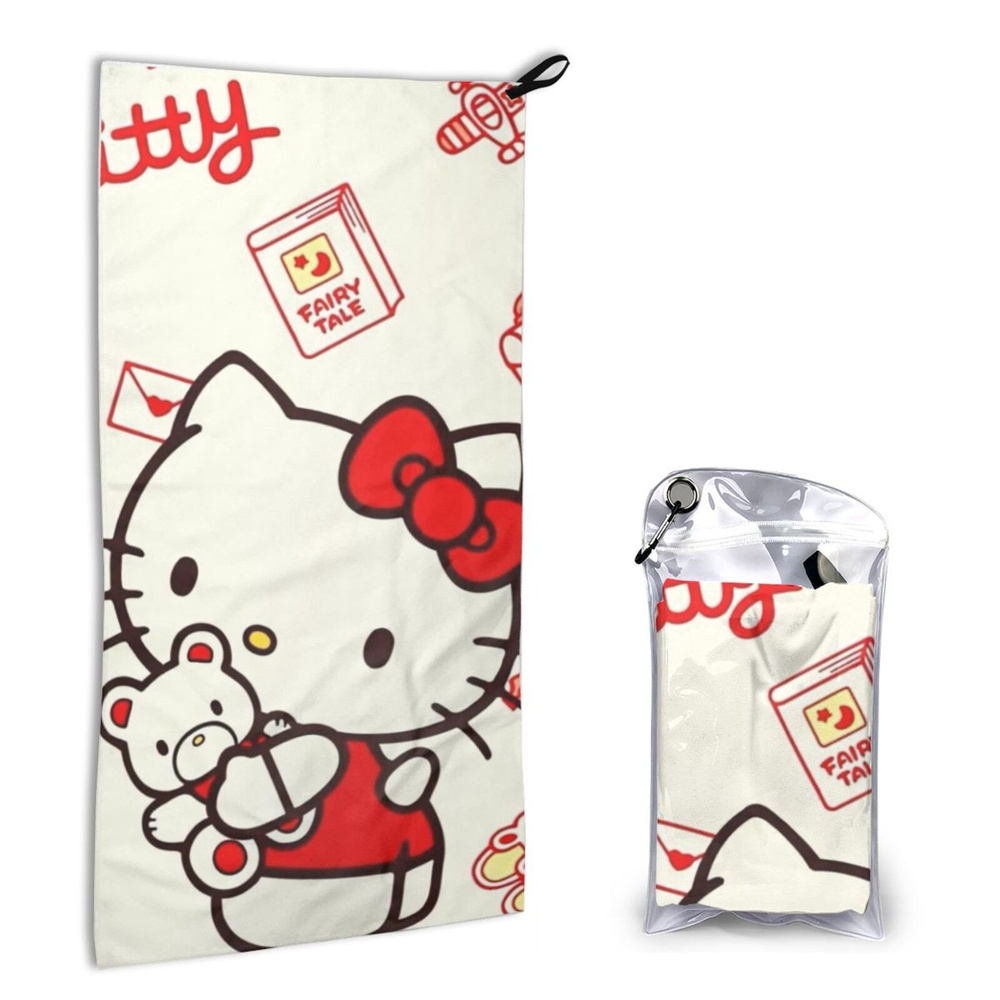 SANRIO Полотенце для лица, рук, Микрофайбер, 40x80 см, светло-коричневый, 1 шт.  #1