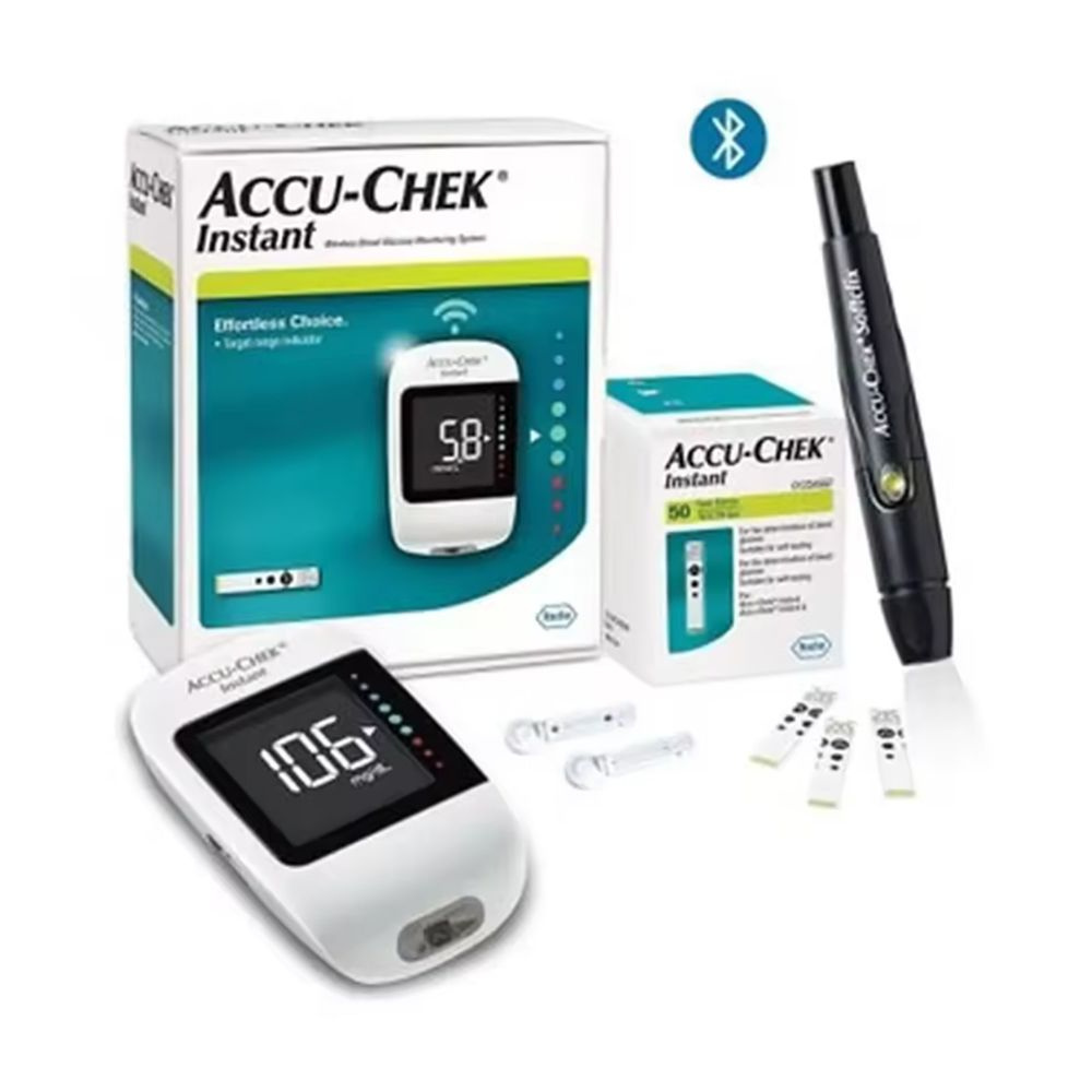 ACCU-CHEK Instant Глюкометр (глюкометр, укол взятия крови, 50 тест ...