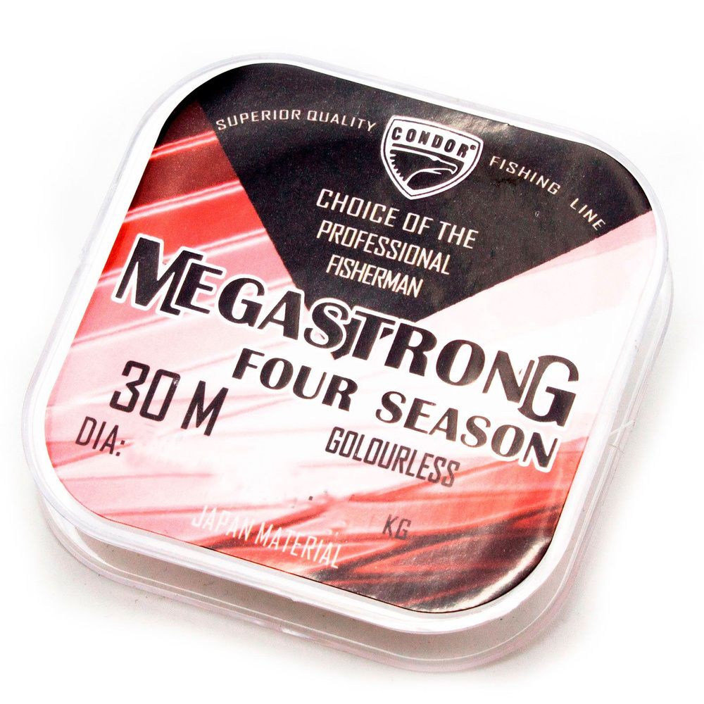 Megastrong Four Season d-0,20 мм, L-30 м, разрывная нагрузка 4,98 кг 20 шт #1