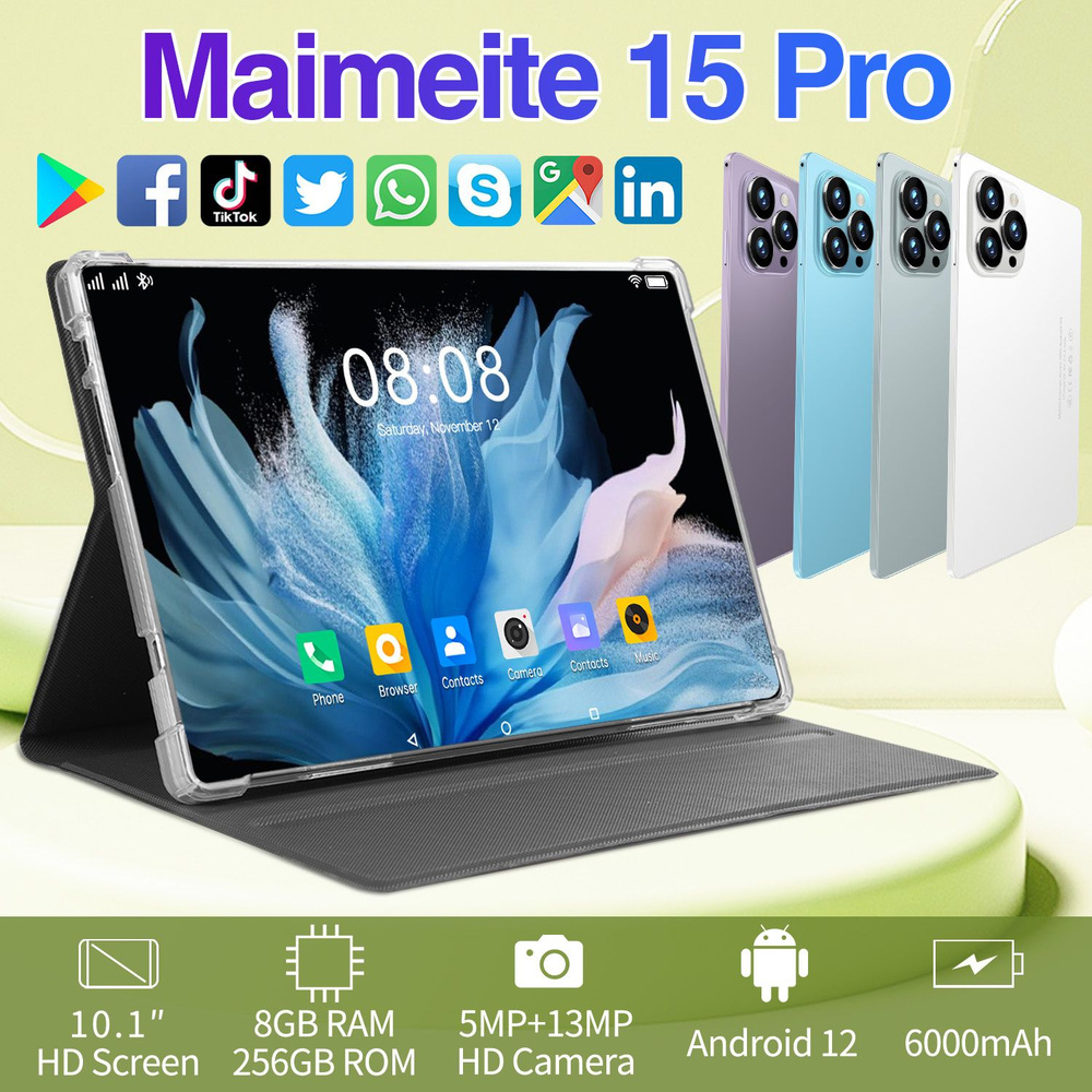MAIMEITE Планшет 2024 Original 15 Pro Android 12 Global Edition 5G WIFI Pad 15Pro Tablet, Бесплатный #1