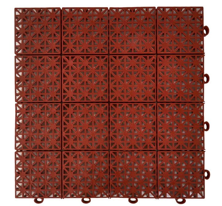 Газонная решетка Pol Piast 30х30х1,1см 9 шт 0,81м цвет коричневый  #1