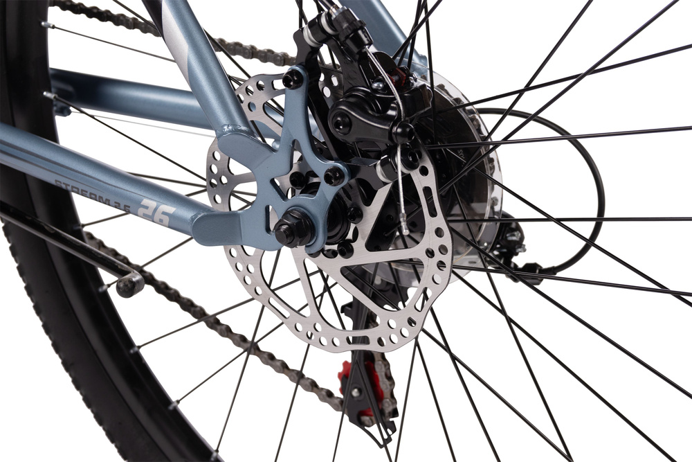 Велосипед взрослый горный дисковый 26" 24 скорости черный рама 18" рост ...