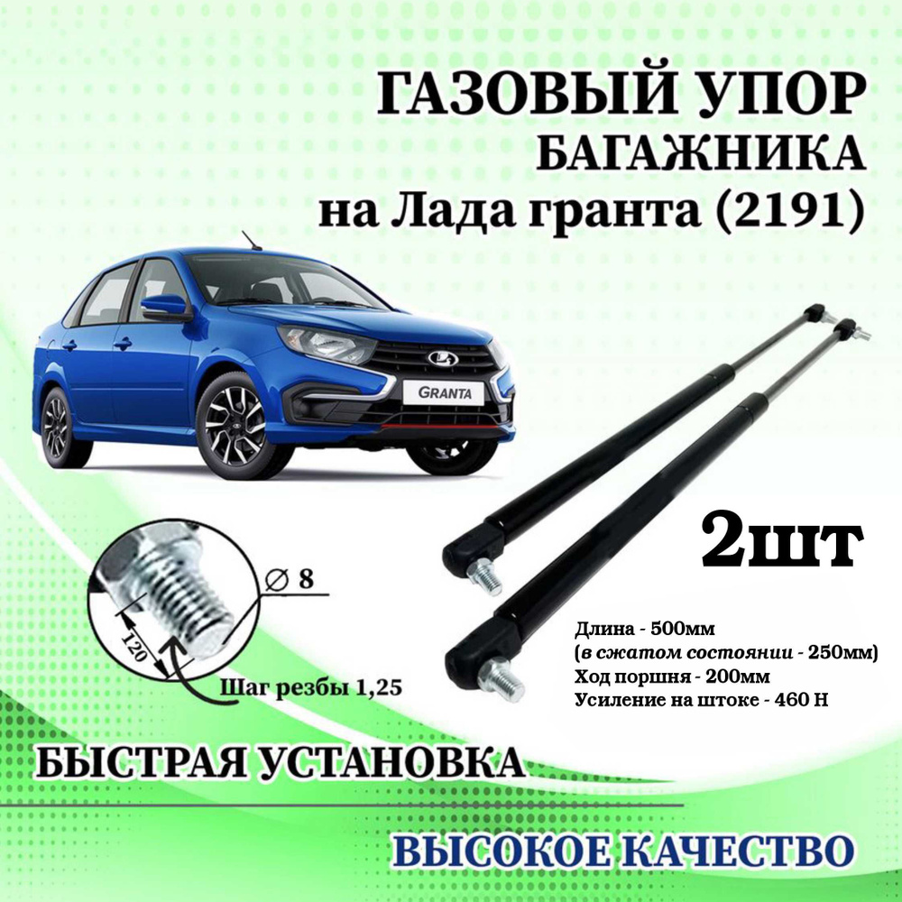 Амортизатор (Упор) крышки багажника (2 шт) 2191.8231015 LADA Granta лифтбек  / ЛАДА Гранта - Автостандарт арт. 21910823101500 - купить по выгодной цене  в интернет-магазине OZON (822996102)