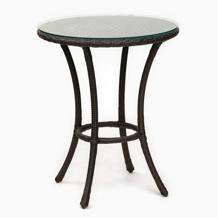 Стол садовый из искусственного ротанга 60х75см венге #1