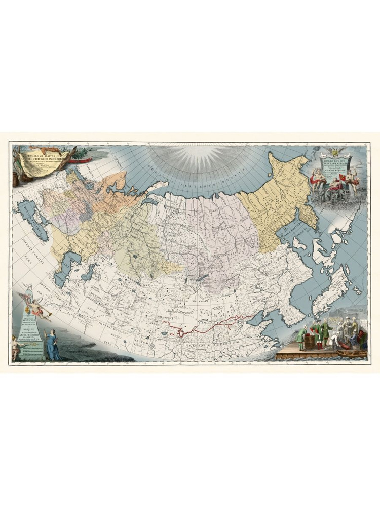 Генеральная карта Российской Империи 1734 г., в тубусе - купить с ...