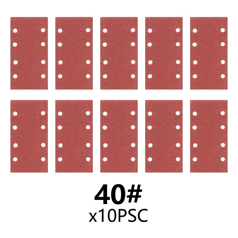 10 шт. Квадратная наждачная бумага лист шлифовальной бумаги 95X185 мм Р40, Шлифлист самосцепляющийся #1