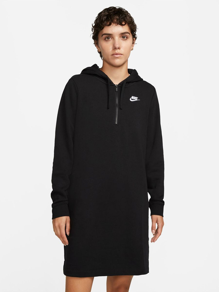 Nike hoodie dress black on sale