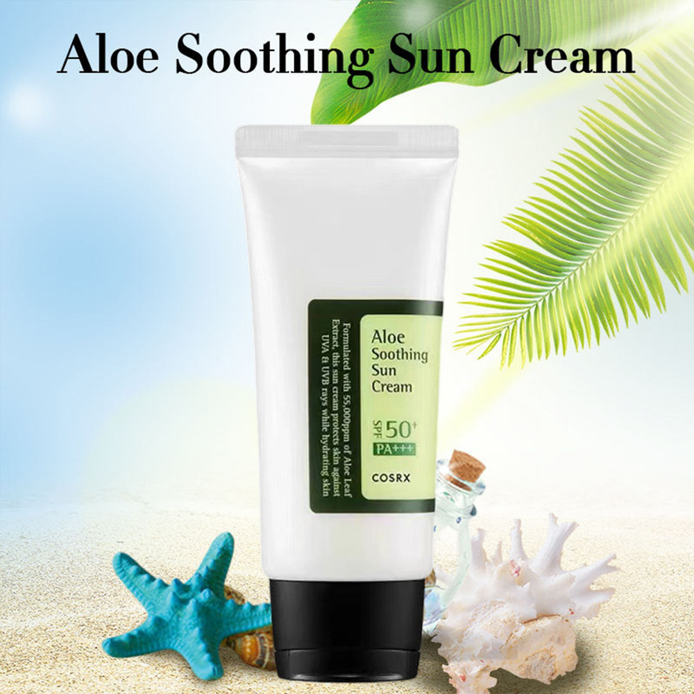 COSRX Крем для лица солнцезащитный с алоэ Aloe Soothing Sun Cream SPF50 PA+++ 50 мл, крем с SPF корея, #1