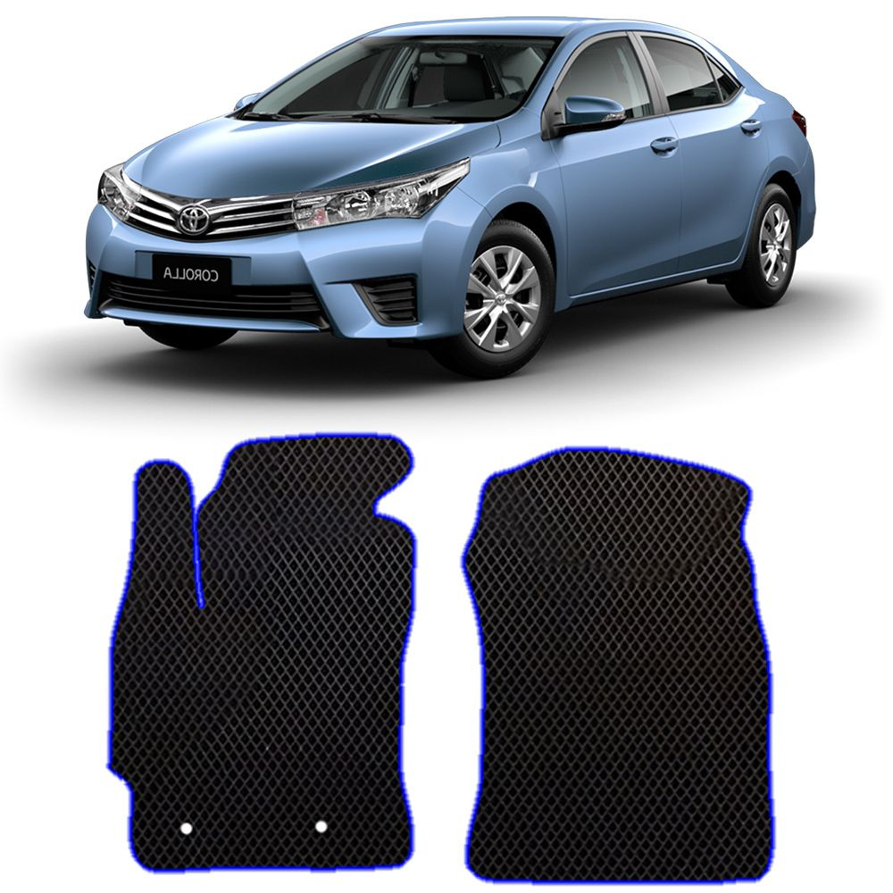 Коврики в салон автомобиля TOYOTA COROLLA XI E160 E170 2012-2019, цвет  синий - купить по выгодной цене в интернет-магазине OZON (525289138)