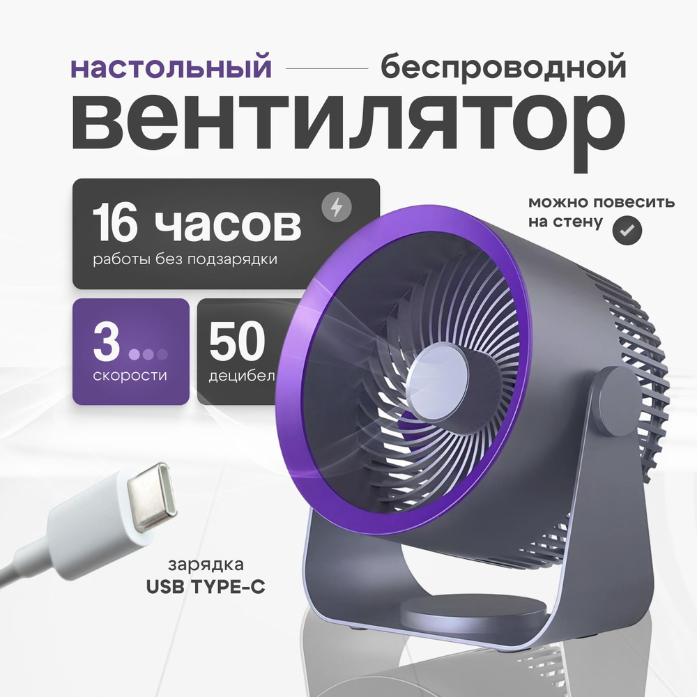 Вентилятор настольный бесшумный портативный купить по низкой цене с ...