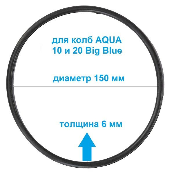 Уплотнительное кольцо, для синей колбы фильтров 20 BB AQUAPRO  #1