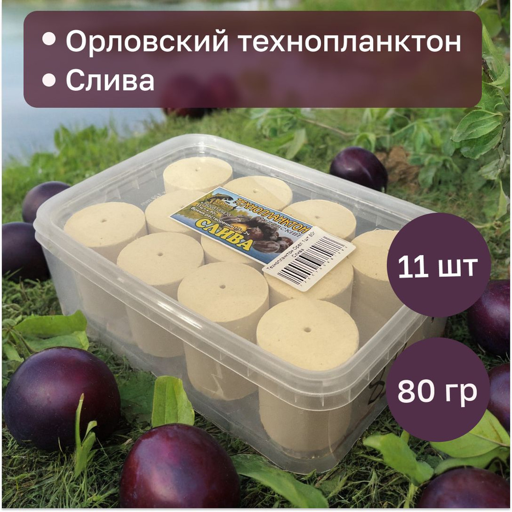 Технопланктон на толстолобика Орловский, пылящий, Слива 80г, 11шт - купить  с доставкой по выгодным ценам в интернет-магазине OZON (1588949713)