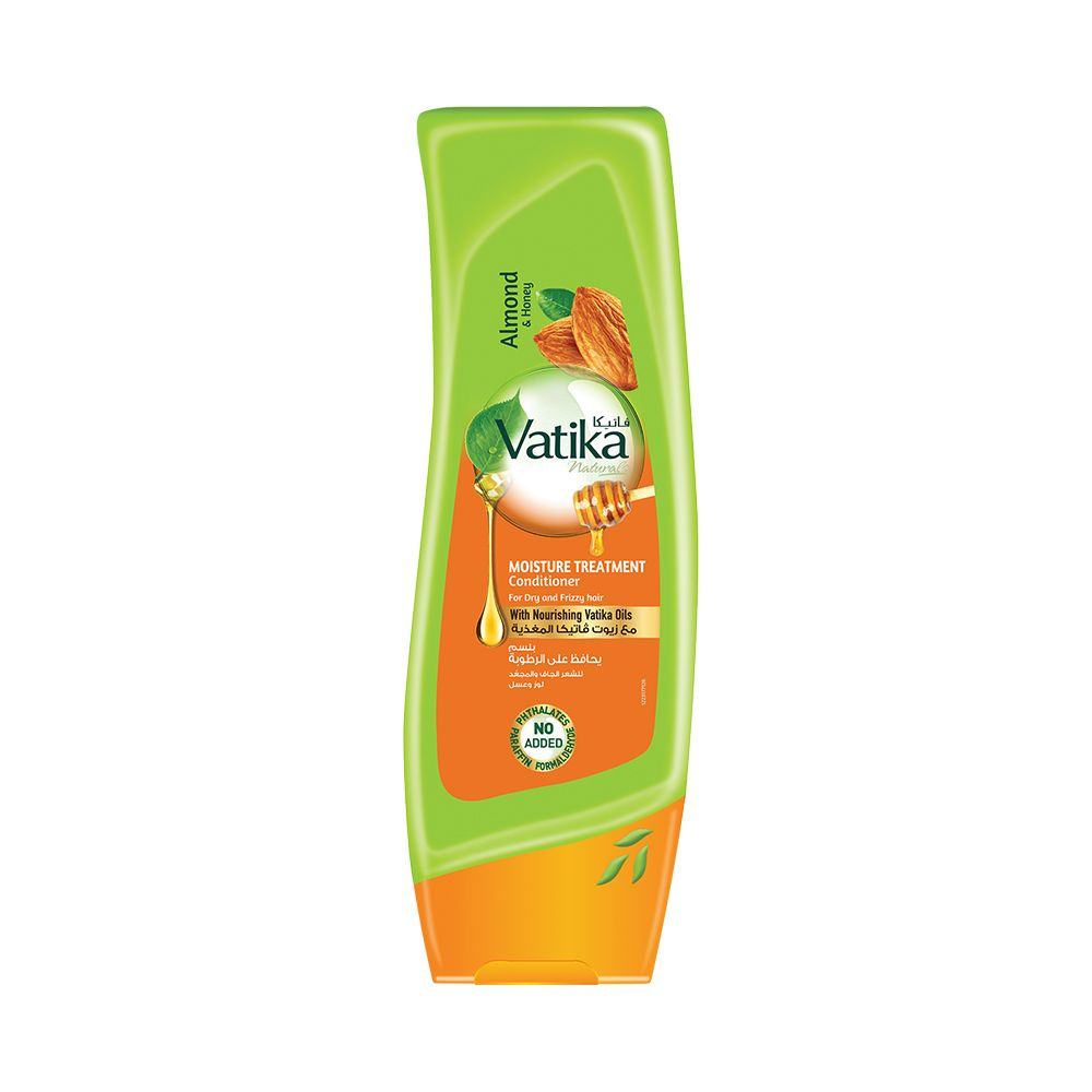 Vatika ALMOND AND HONEY Moisture Treatment Conditioner, Dabur (Ватика МИНДАЛЬ И МЕД Кондиционер УВЛАЖНЯЮЩИЙ #1