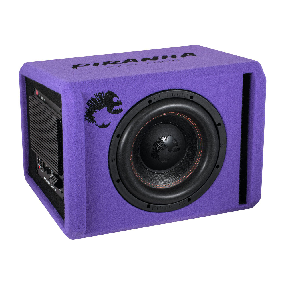 DL AUDIO PIRANHA 10A v.2 Purple Активный сабвуфер в корпусе #1