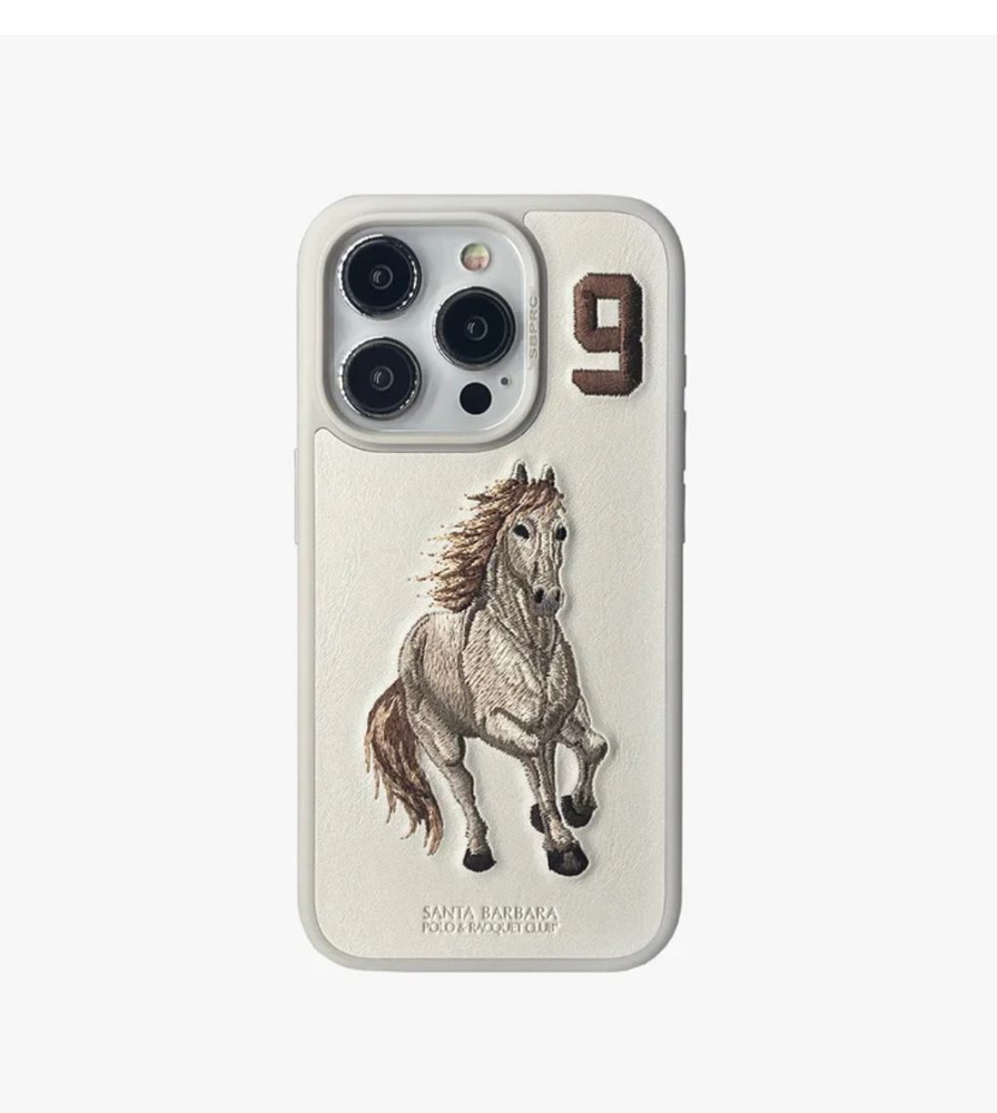 Чехол для iPhone 15 Pro Santa Barbara Polo & Racquet Club Ravel Boris Series Leather Case / Противоударный #1