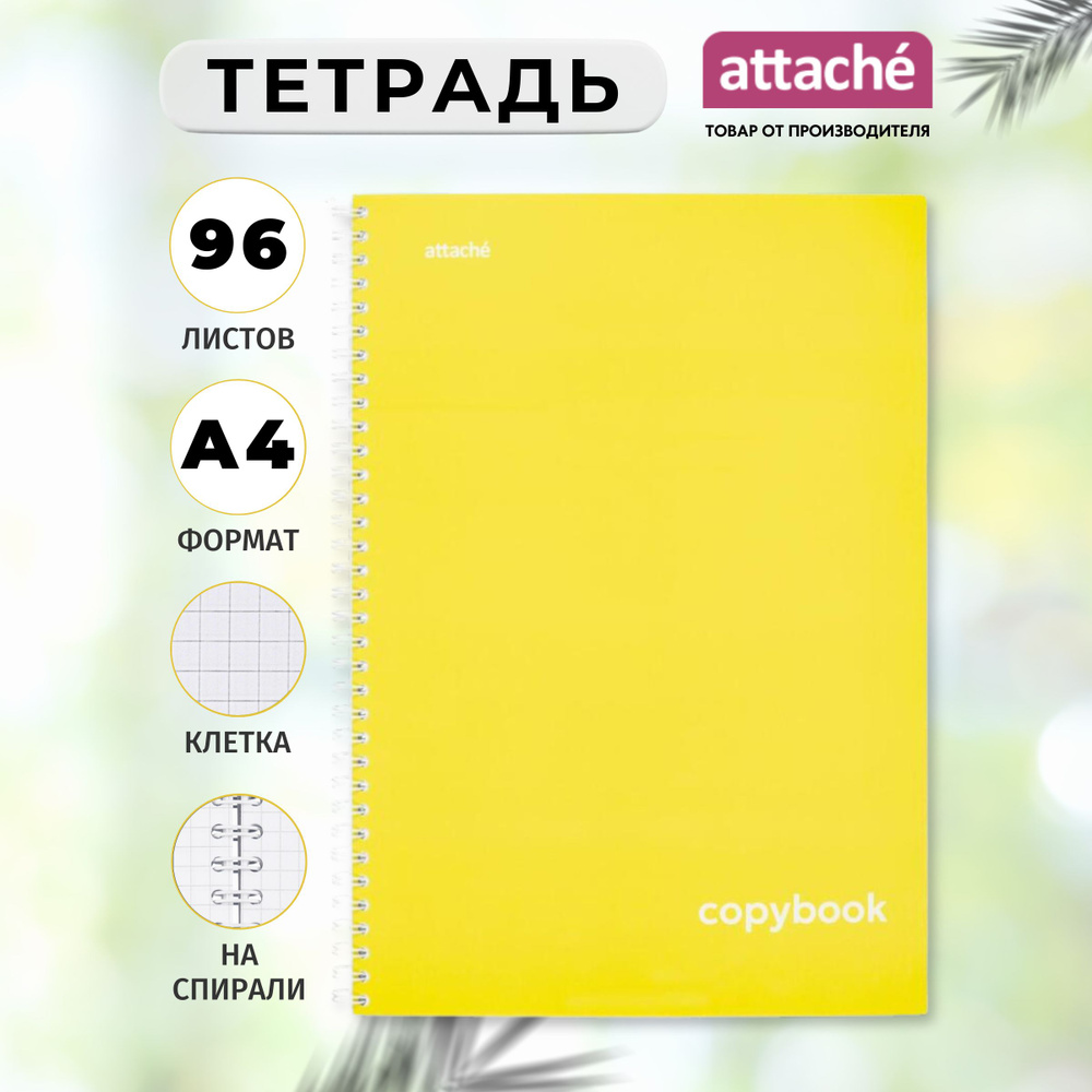 Тетрадь Attache, А4, 96 листов, в клетку, на спирали #1