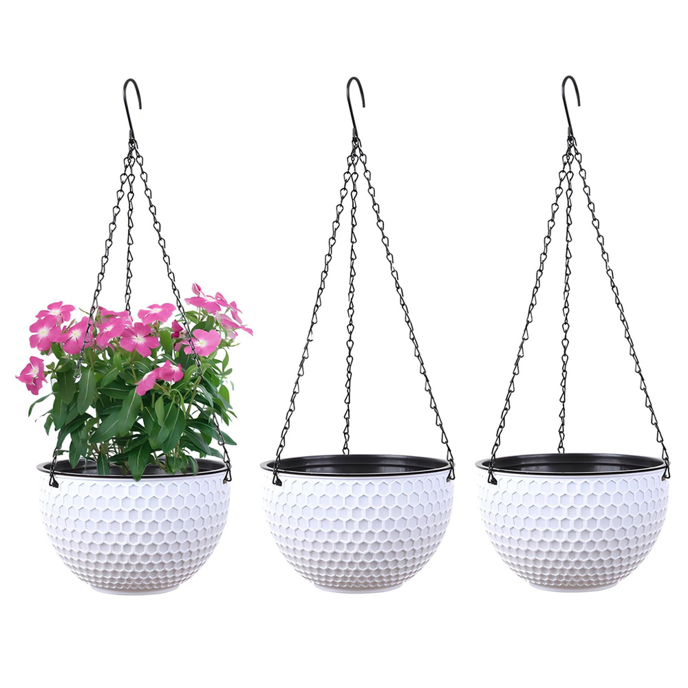 Кашпо подвесное, 14 см х 21 см х 21 см, 3 шт купить на OZON по низкой ...