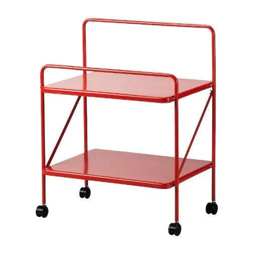 IKEA JARLASA Стол/тележка на колесиках, красный,65x45 см - купить с ...