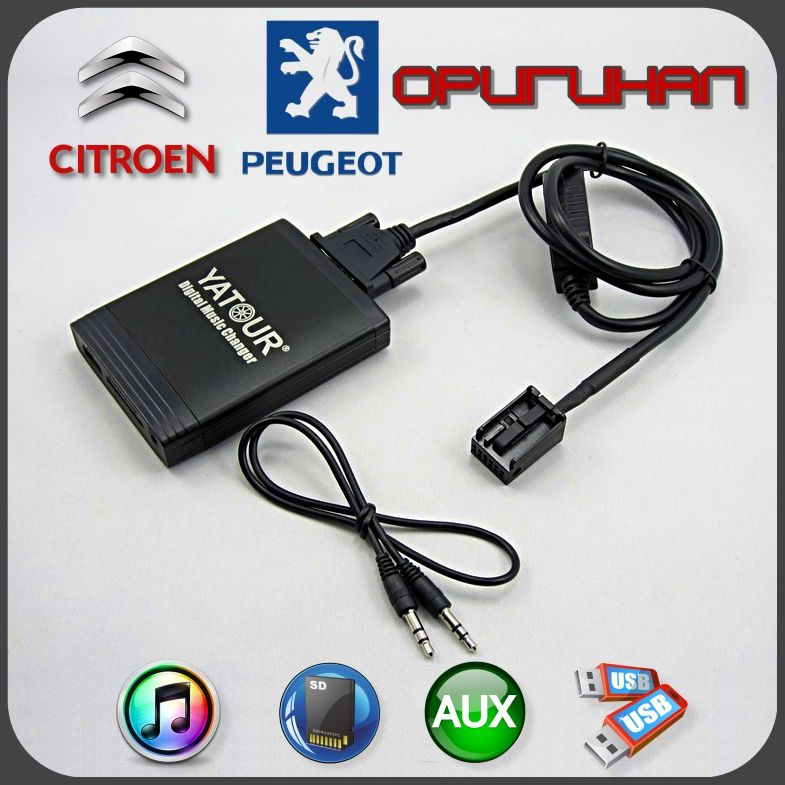 Оригинальный USB, AUX, MP3 адаптер Yatour YT-M06 RD4 для Peugeot и Citroen #1