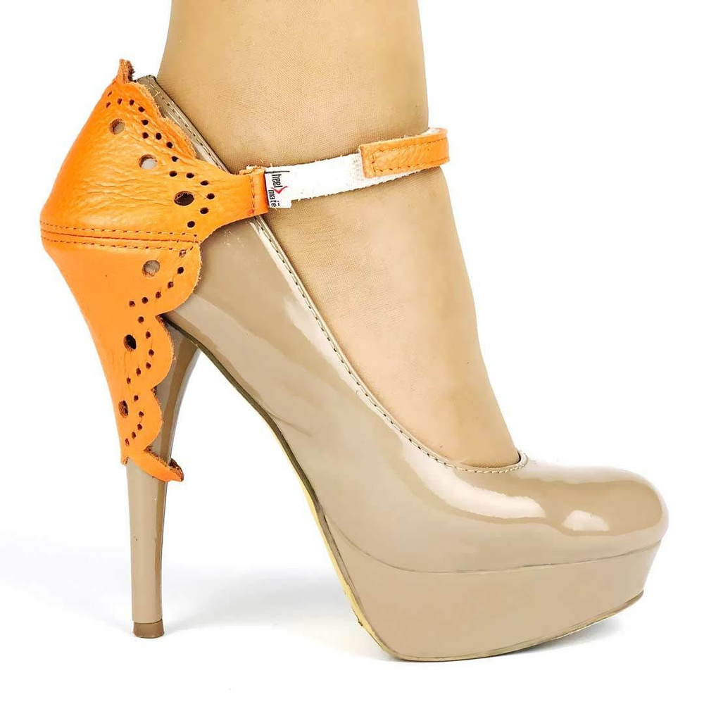 Автопятка для женской обуви на каблуке ажурная оранжевая - купить по ...