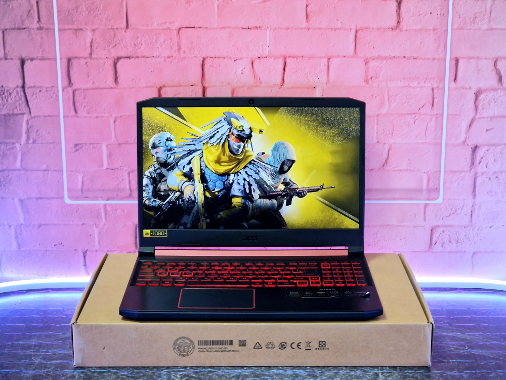 Acer Nitro 5 Игровой ноутбук 15.6", AMD Ryzen 5 3550H, RAM 16 ГБ, SSD, AMD Radeon RX 560X (4 Гб), черный, #1