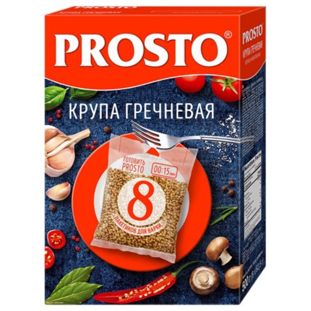 Крупа Просто Гречневая (62.5г x 8шт), 500 грамм #1