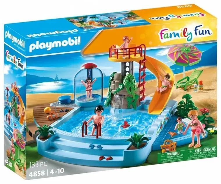 Игровой набор Playmobil Бассейн с горкой 4858 #1