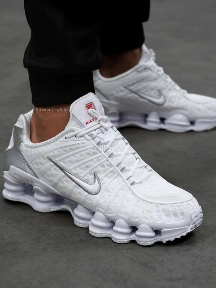 Nike shox white silver hotsell